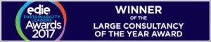 EDIE 2017 Large Consultancy of the Year award banner