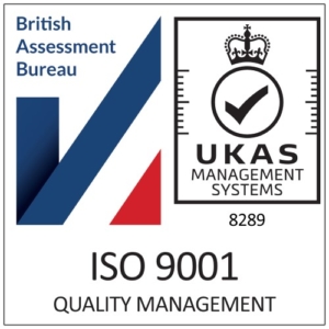 British Assessment Bureau UKAS Management Systems ISO 9001 Quality Management badge